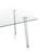 Apoch Glass Top Metal Base Dining Table-654464407