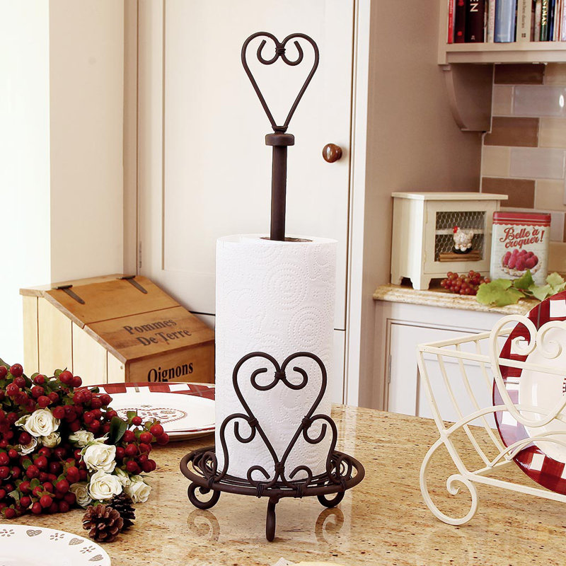 Metal Paper Towel Holder, Brown