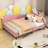 Upholstered Daybed with Rabbit Ear Headboard-373307347