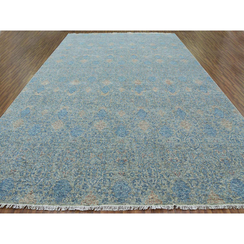 Verah One-of-a-Kind 11'10" X 17'10" New Age Wool Area Rug Blue