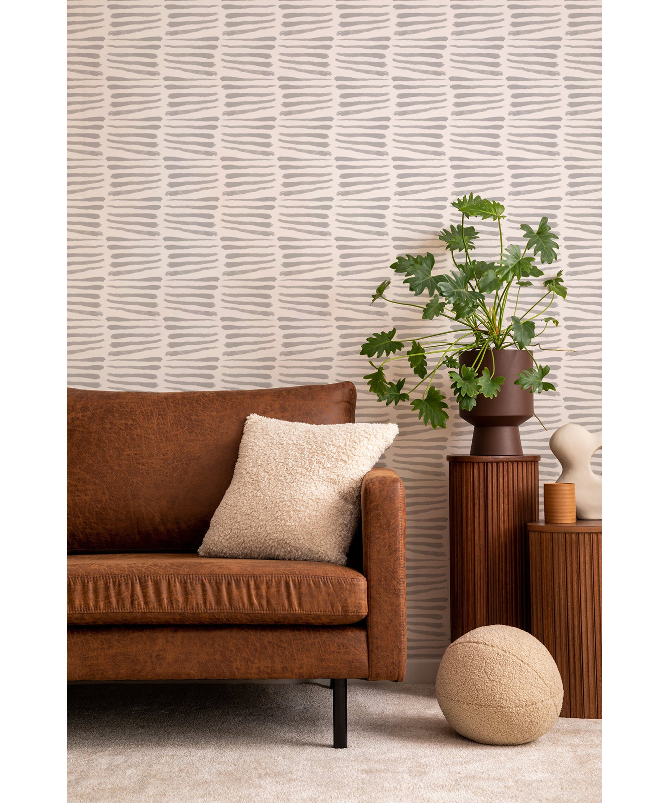 Nomad Self-Adhesive Wallpaper Roll, Pencil, Non-pasted, Faux Grasscloth