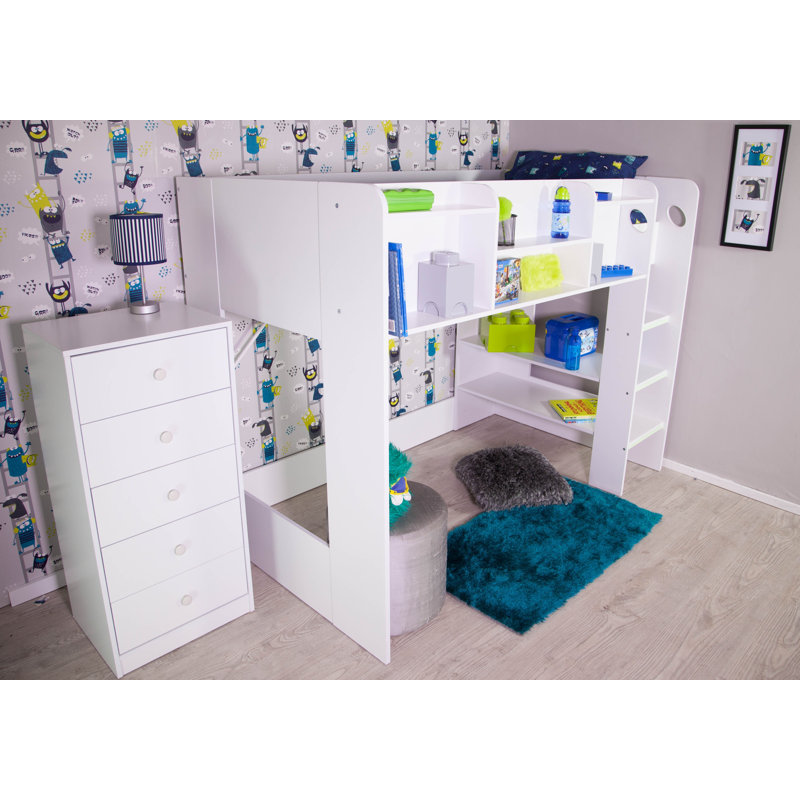 Wizard Single (3') Loft Bed with Storage Included