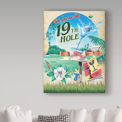 «19ème trou» par Conagher, impression sur toile tendue