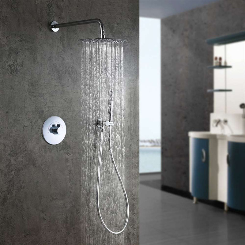Ensemble de douche à valve 2 fonctions Fontana avec pomme de douche ronde