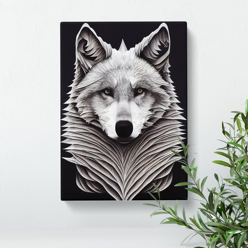 Bust Of The Wolf No.2 - Print, No Matte, 76cm H x 50cm W x 3cm D, Wrapped Canvas