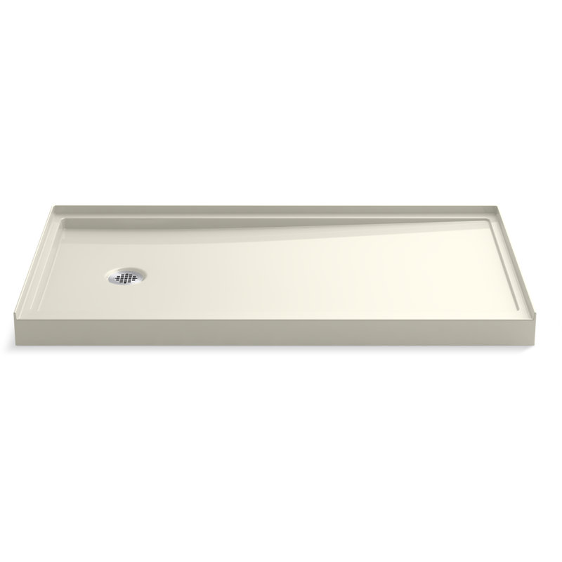 Rely 32" W x 5" D Single Threshold Shower Base with Left-Hand Drain, Left