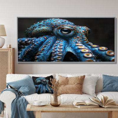 Décoration murale bleu et bleu pieuvre King of the Ocean - Sea Creatures
