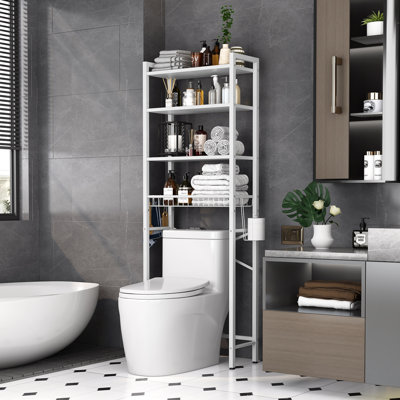 Agassiz Metal Adjustable Freestanding Over The Toilet Storage