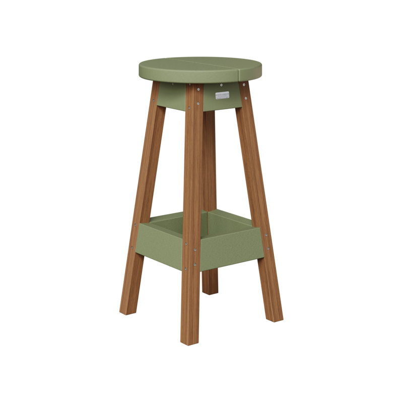 Tabouret de bar d'extérieur Berlin Gardens, Acajou antique, Sauge