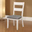 Chaise d'appoint à dossier en échelle Sol / blanc antique / gris