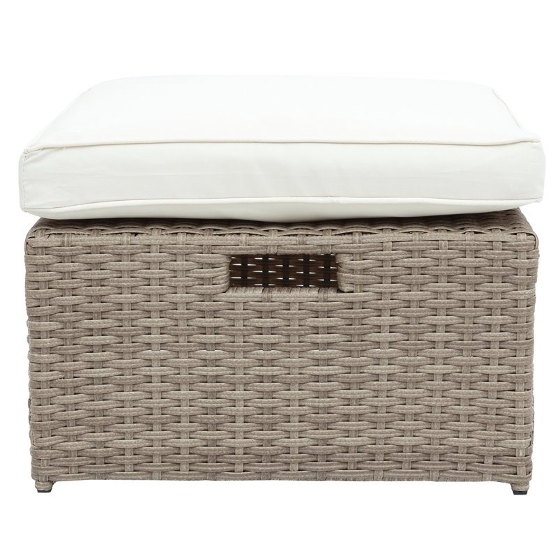 Outdoor b - Ensemble modulaire 4 pièces de style U avec coussins exceptionnels et mobilier de table basse moelleux, Beige