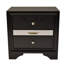 Ensemble de chambre à coucher avec rangement 4 pièces de style traditionnel en bois noir