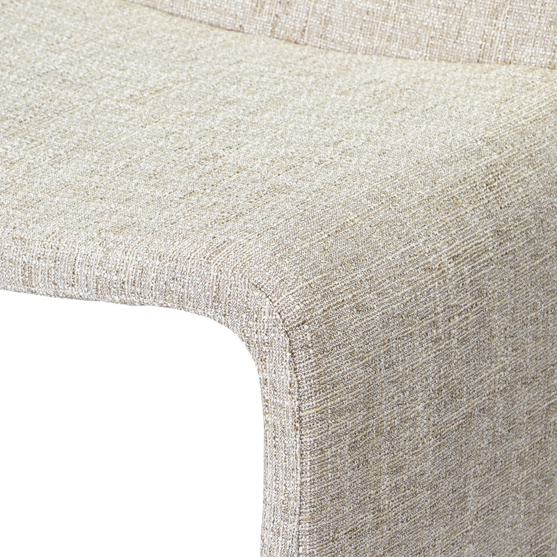 Ella Slipper Chair, Heather Beige Basketweave