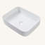 Lavabo de salle de bain vasque rectangulaire en céramique blanche 20 X 15 pouces