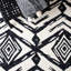 Tapis en laine et coton touffeté à la main Kavin avec latex Southwestern-796934034