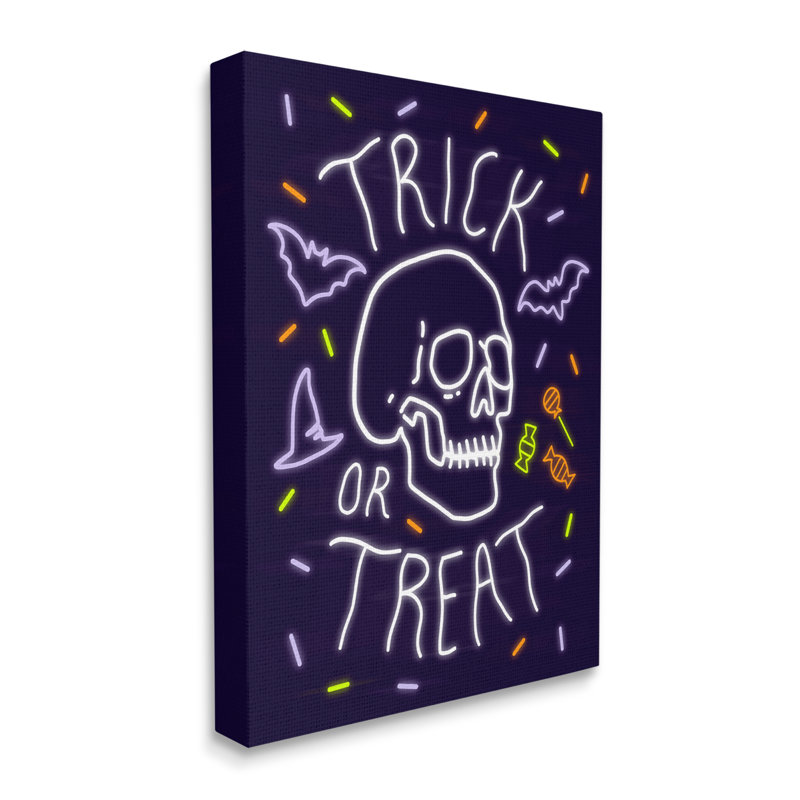 Squelette effrayant d'Halloween, Toile tendue, H 30 po x l 24 po x P 1,5 po