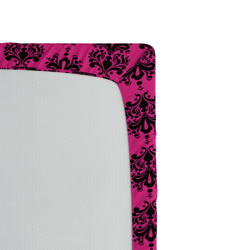Microfiber Damask Fitted Sheet, Full/Double Fitted Sheet