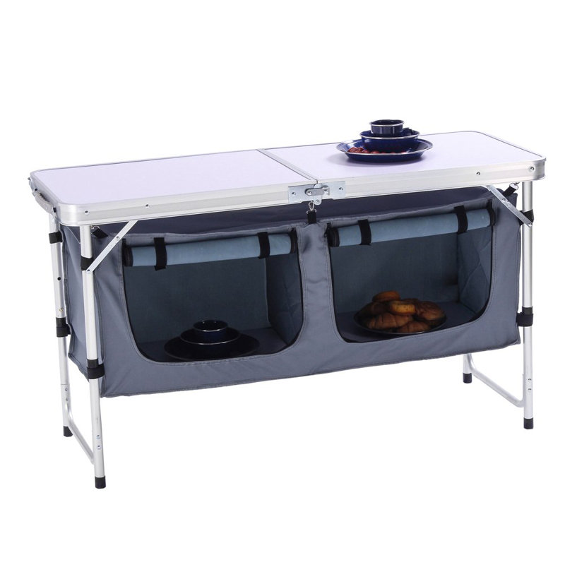Table pliante rectangulaire 47,24 ", Blanc / gris