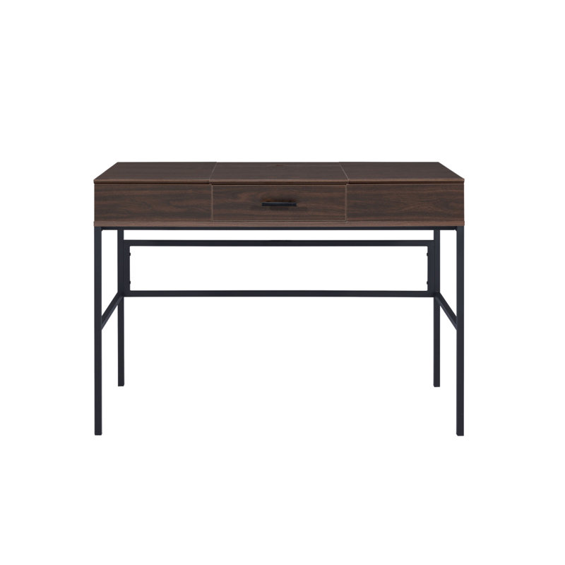 Reeves Metal Base Writing Desk, Oak