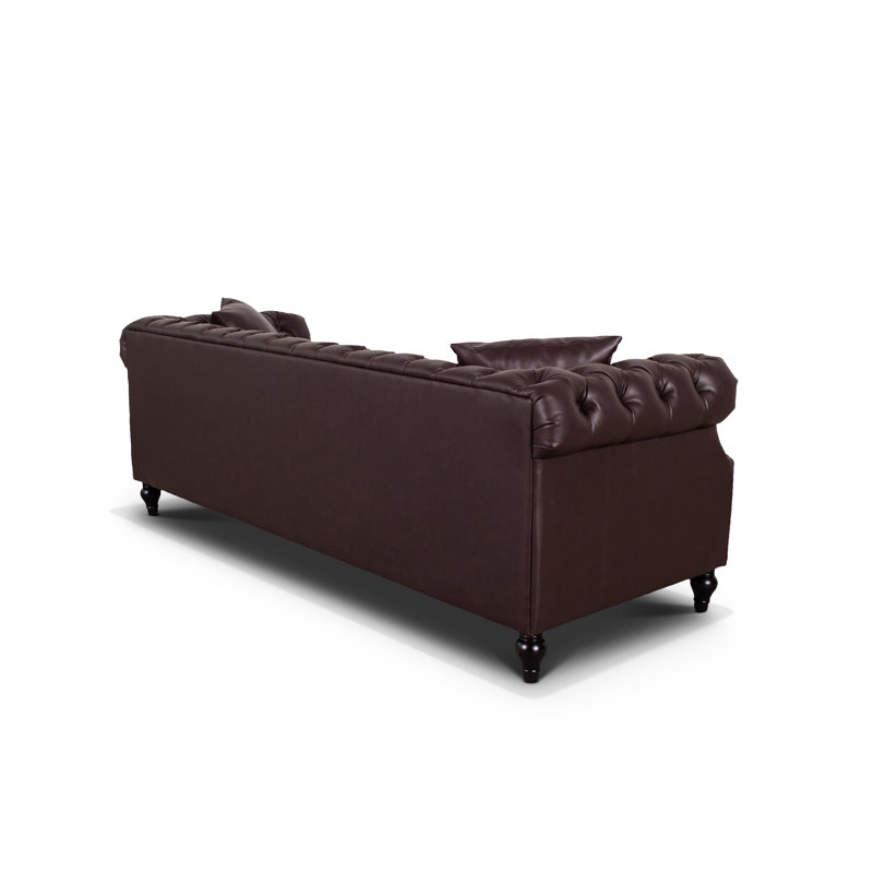 Mogadore 2 - Piece Faux Leather Living Room Set, Dark Brown