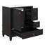 Meuble-lavabo de 30 po avec lavabo simple, armoire de salle de bain moderne avec une porte et une tablette à fermeture douce et trois tiroirs-128646962