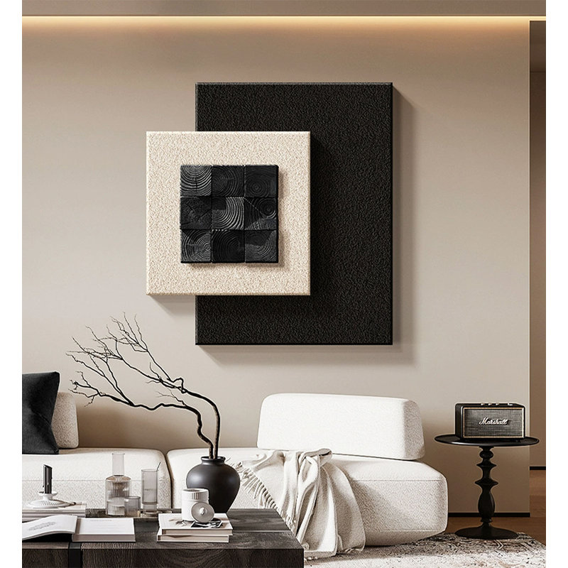 Décoration murale haut de gamme en grès, H 39,37 po x l 33,46 po x P 1,57 po