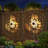 2 Pack Solar Fence Lights Metal Solar Powered Outdoor Waterproof Wall Deck Step Lights For Garden