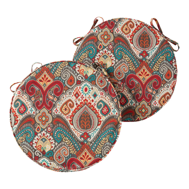 Outdoor Round Dining Chair Seat Pad, Asbury Park