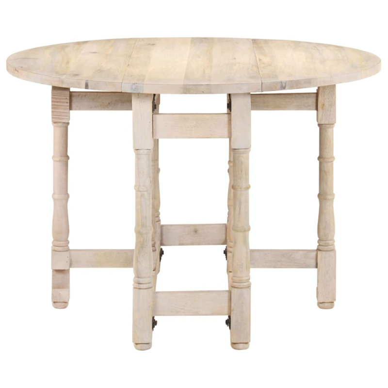 Cummins Round Solid Wood Dining Table, Light Brown