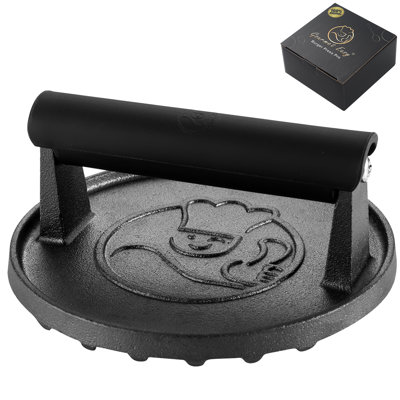 Cast Iron Non-Stick Grill Press