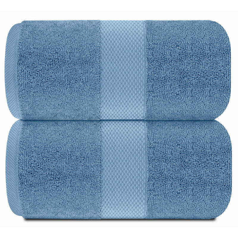 Drap de bain 100% coton Aldemar, Bleu clair