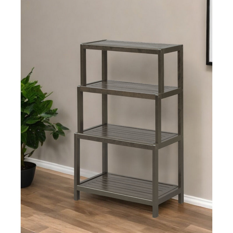 Bibliothèque à quatre niveaux Bernardston, Espresso, (4 tablettes) H 42,25 po x l 14,75 po x P 12 po