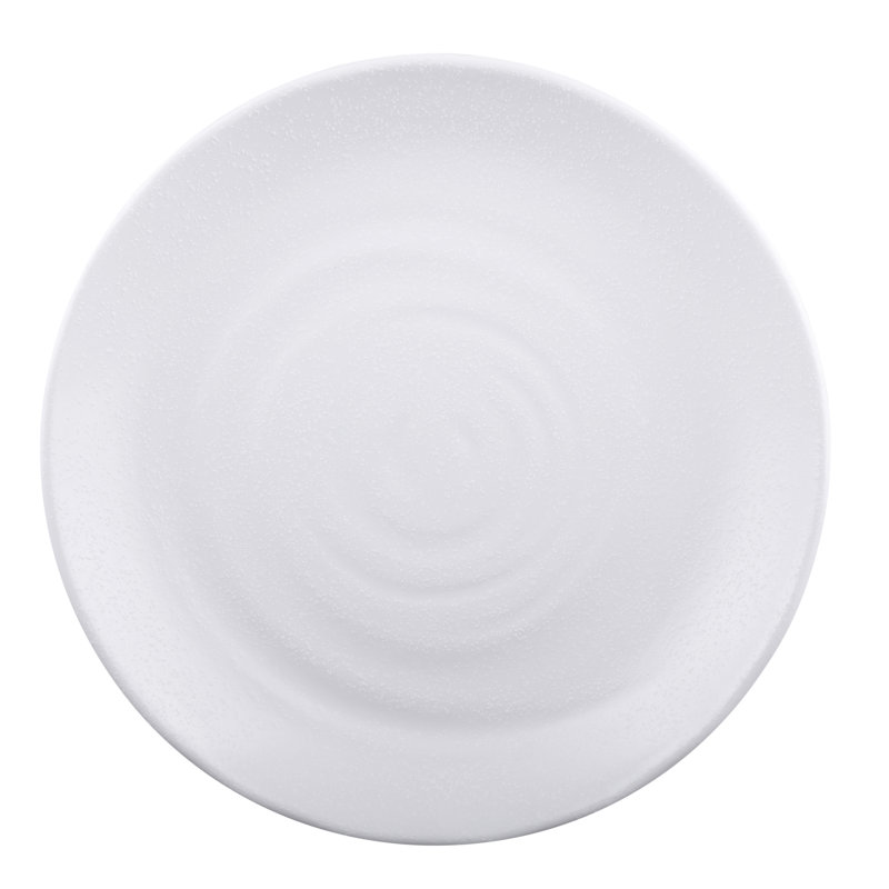 Plaque de hors-d’œuvres mélamine 8" zen, Blanc