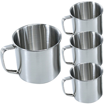 4PCS Outdoor Camping Hiking Stainless Steel Coffee Tea Mug Cup Office School Gift -  Bluelans, C456086@BDJZ