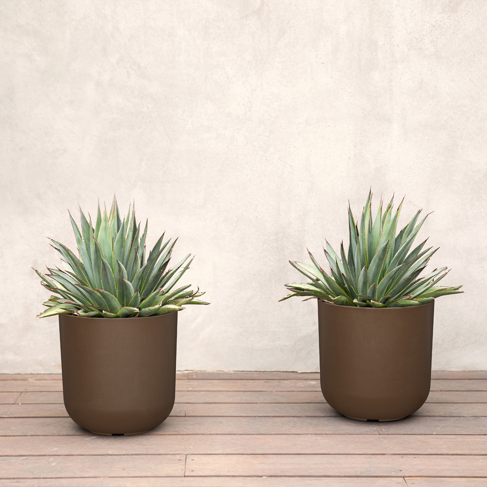 Mason Series Kona Planter, 2, Espresso, 10.25" H x 10" W x 10" D