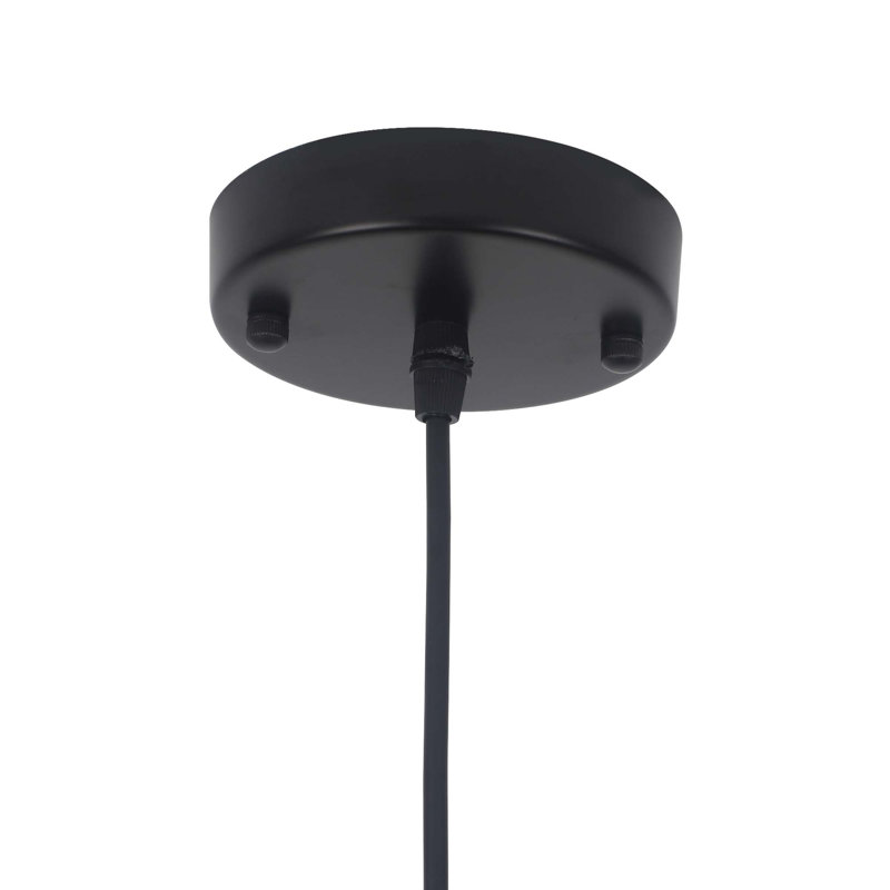  Luminaire suspendu en forme de dôme industriel moderne à 1 lumière avec abat-jour en métal pour îlot de cuisine 18 po