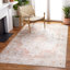 Tucson Windsor Machine Washable Non-Slip Area Rug In Light Grey & Rust-161752236