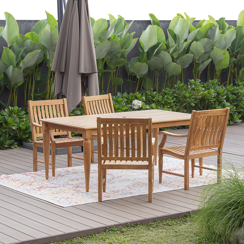 Morrison Teak Outdoor Dining Set, 4