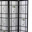 Haut noir 4 po 70 po avec motif floral complexe pour la décoration de la pièce