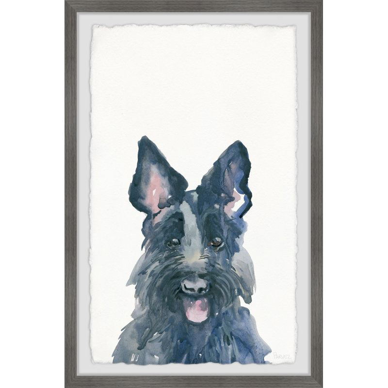 «Cute Irish Wolfhound» par Parvez Taj - reproduction de cadre photo, H 30 po x l 20 po x P 1,5 po