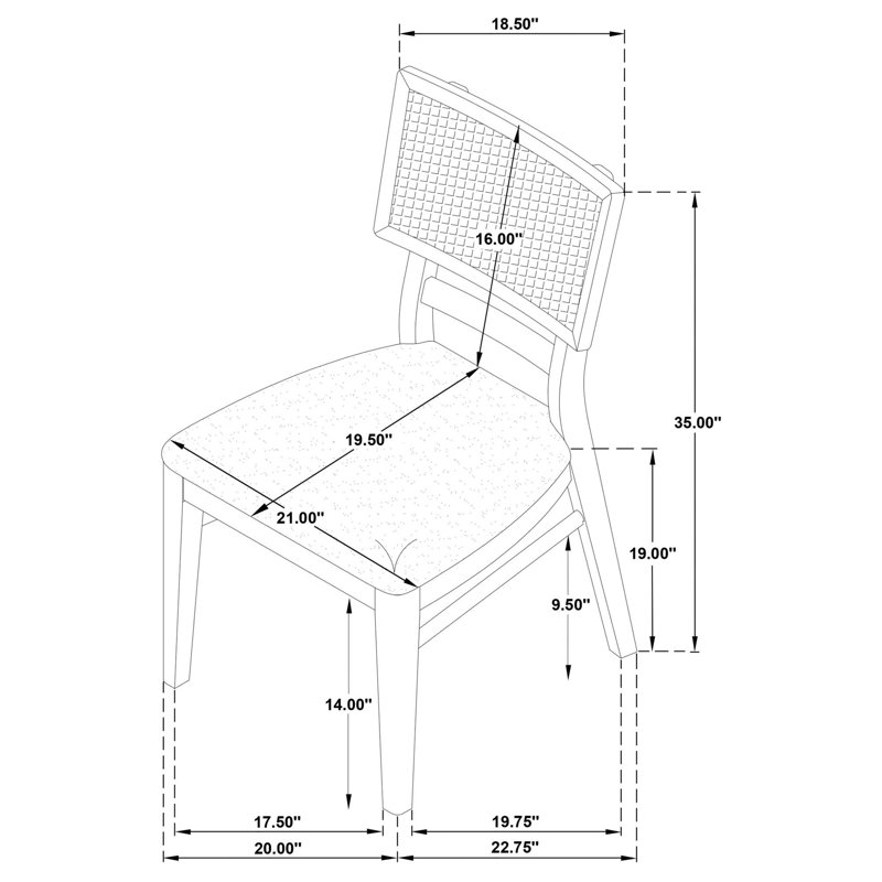 Ensemble de 2 chaises d'appoint Artisan