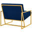 Chaise d'appoint rembourrée en acier inoxydable-43580259-43580281
