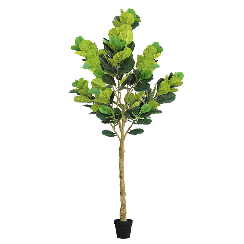 Figuier artificiel 10 pi en pot noir