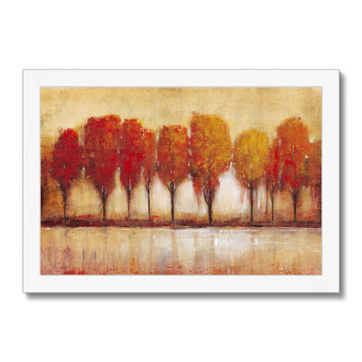 Autumn Water's Edge - Wrapped Canvas Print