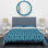 Blue Ethnic Pattern Polyester Geometric Shapes Duvet Cover
