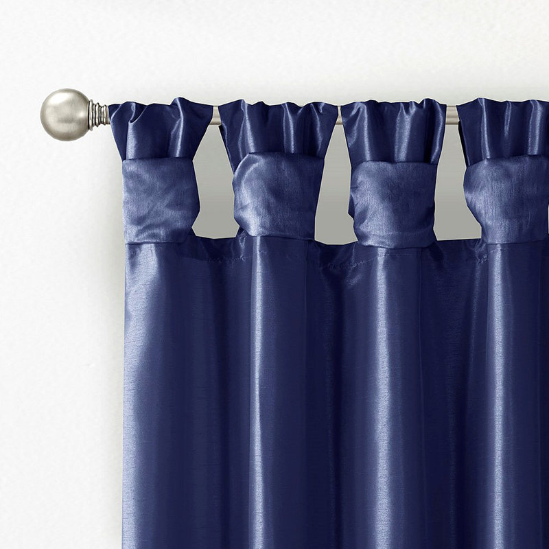 Panneau de rideau de fenêtre Twist Tab, L 50,05 po x L 84,05 po, Marine
