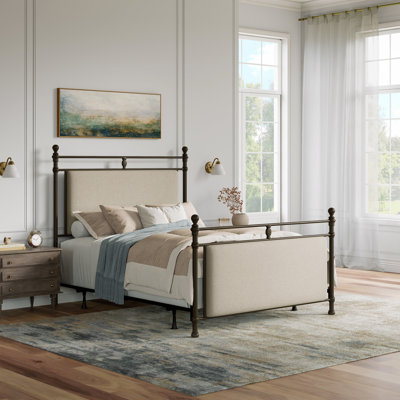 Deason Upholstered Metal Standard Bed