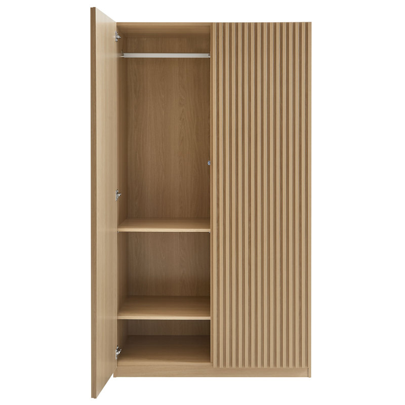 Garde-robe 2 portes Render, Naturel / naturel