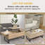 Table basse à plateau relevable avec rangement