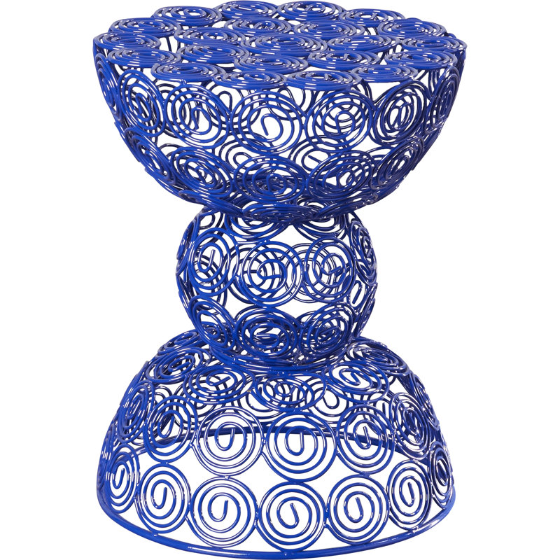 Tabouret d'appoint Grid, Bleu foncé